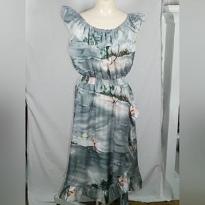 Vintage Casual Wear Womens Hawaiian Dress Size Large Made In USA